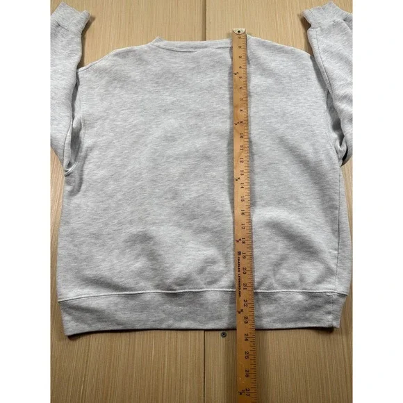 New Moves Sports International Sweatshirt Womens XL Heather Gray Knit Cotton - Picture 4 of 5